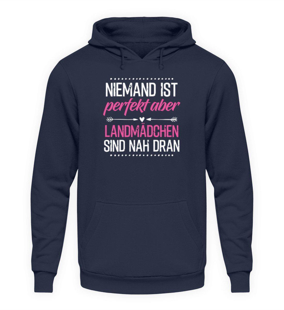 Perfekt Landmädchen · Unisex Kapuzenpullover Hoodie-Unisex Hoodie-Oxford Navy-L-Agrarstarz