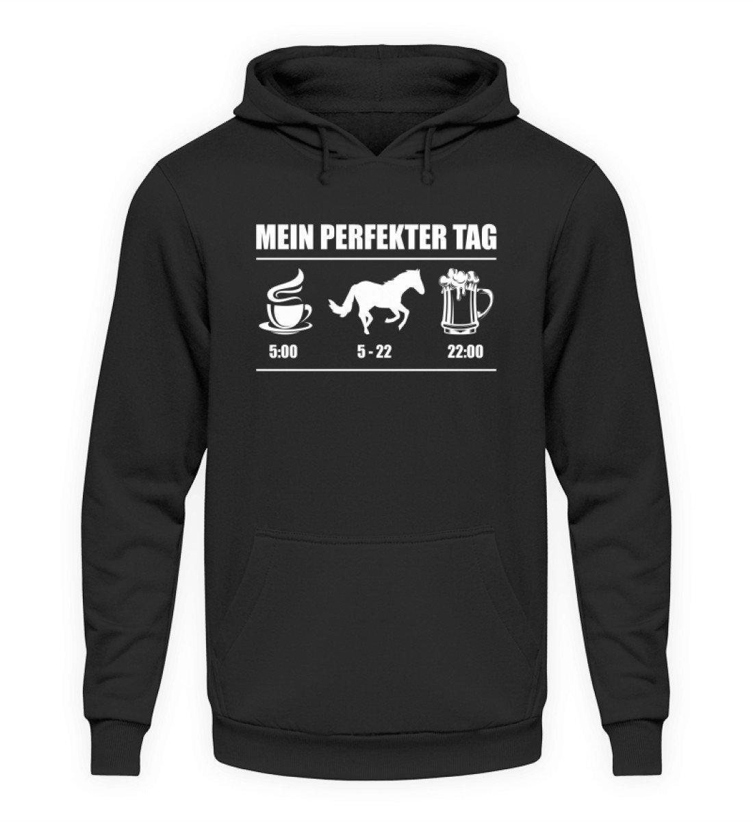 Perfekter Tag Pferd 2 · Unisex Kapuzenpullover Hoodie-Unisex Hoodie-Jet Black-S-Agrarstarz