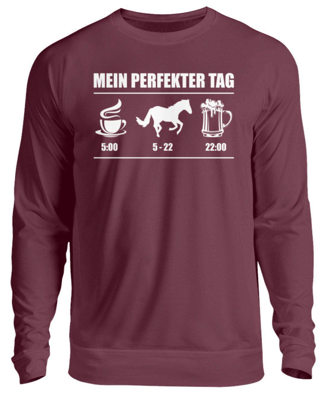 Perfekter Tag Pferd 2 · Unisex Sweatshirt Pullover-Unisex Sweatshirt-Burgundy-S-Agrarstarz
