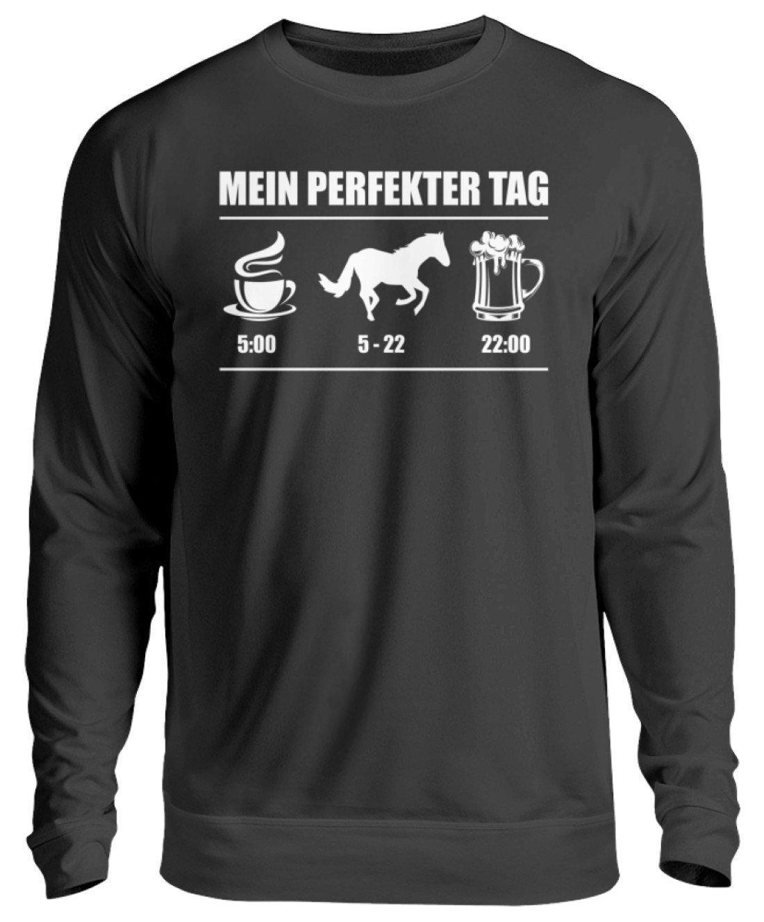 Perfekter Tag Pferd 2 · Unisex Sweatshirt Pullover-Unisex Sweatshirt-Jet Black-S-Agrarstarz