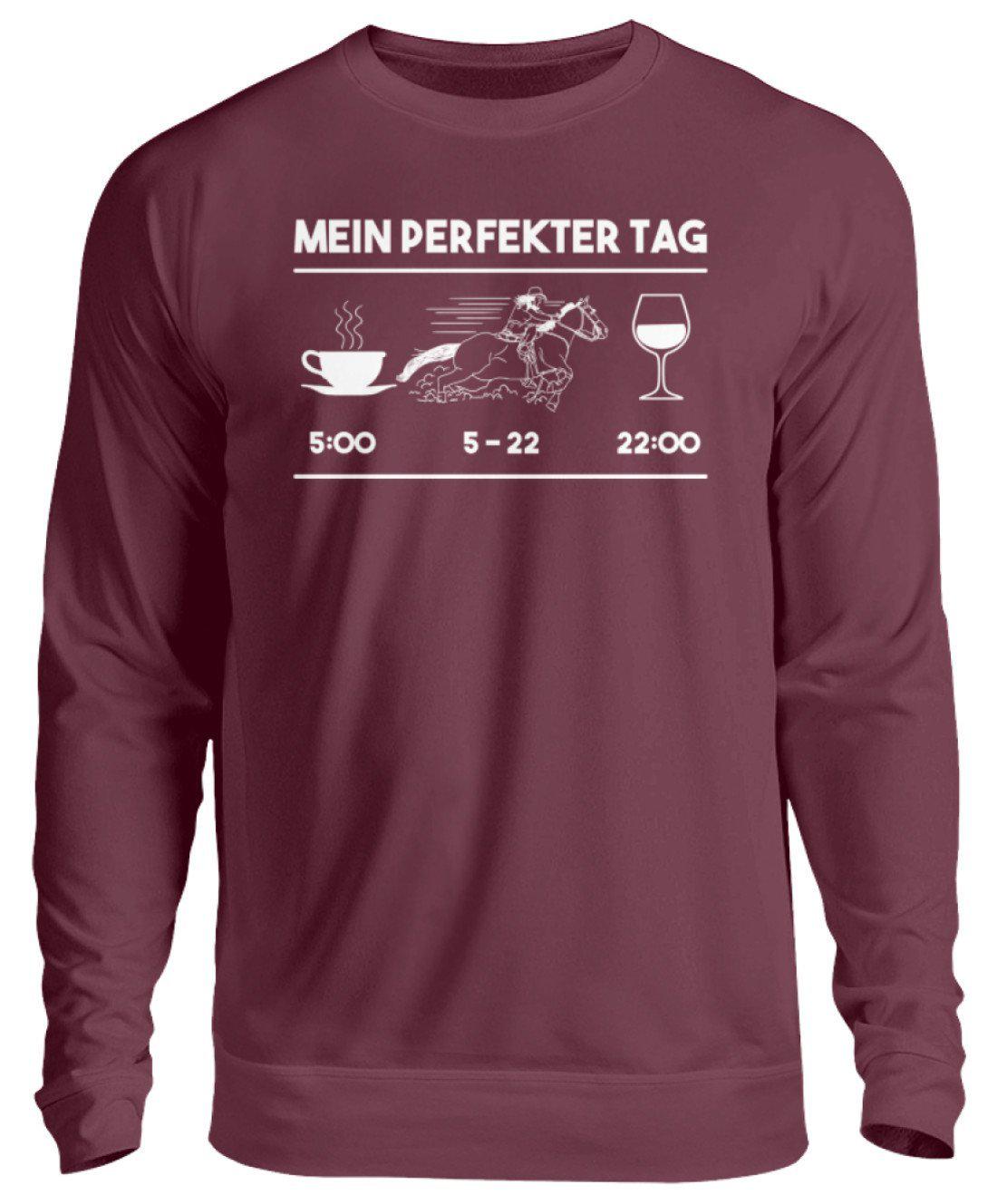 Perfekter Tag Pferd · Unisex Sweatshirt Pullover-Unisex Sweatshirt-Burgundy-S-Agrarstarz