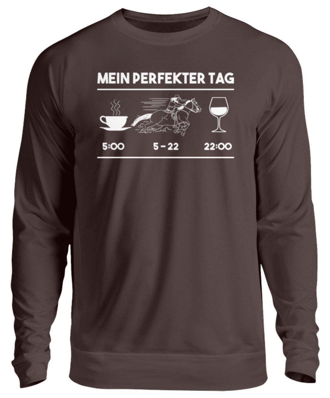 Perfekter Tag Pferd · Unisex Sweatshirt Pullover-Unisex Sweatshirt-Hot Chocolate-S-Agrarstarz