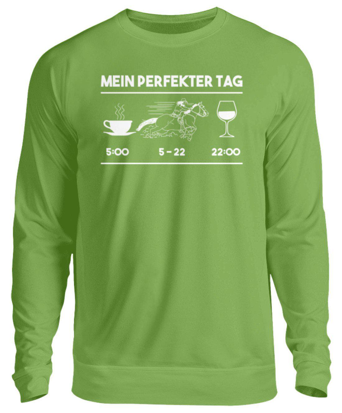 Perfekter Tag Pferd · Unisex Sweatshirt Pullover-Unisex Sweatshirt-LimeGreen-S-Agrarstarz
