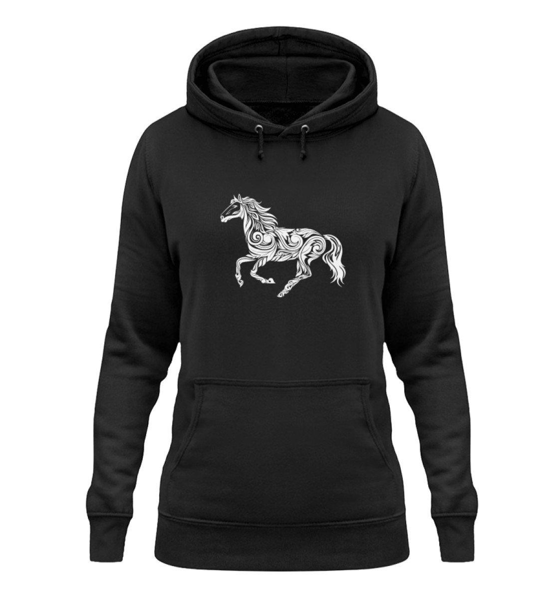 Pferd Abstrakt · Damen Hoodie-Damen Hoodie-Jet Black-XS-Agrarstarz