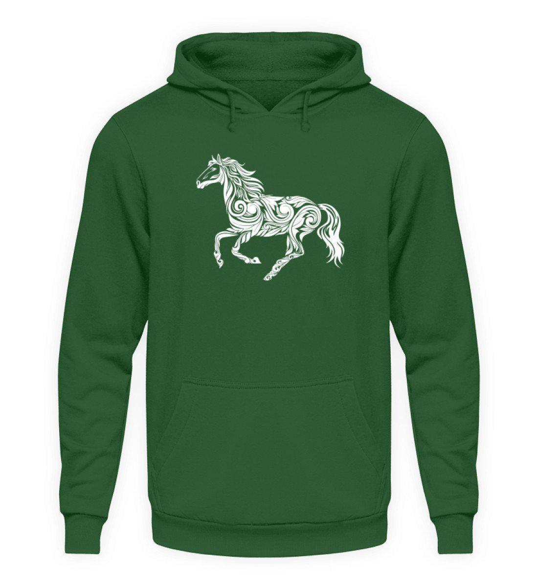 Pferd Abstrakt · Unisex Kapuzenpullover Hoodie-Unisex Hoodie-Bottle Green-S-Agrarstarz