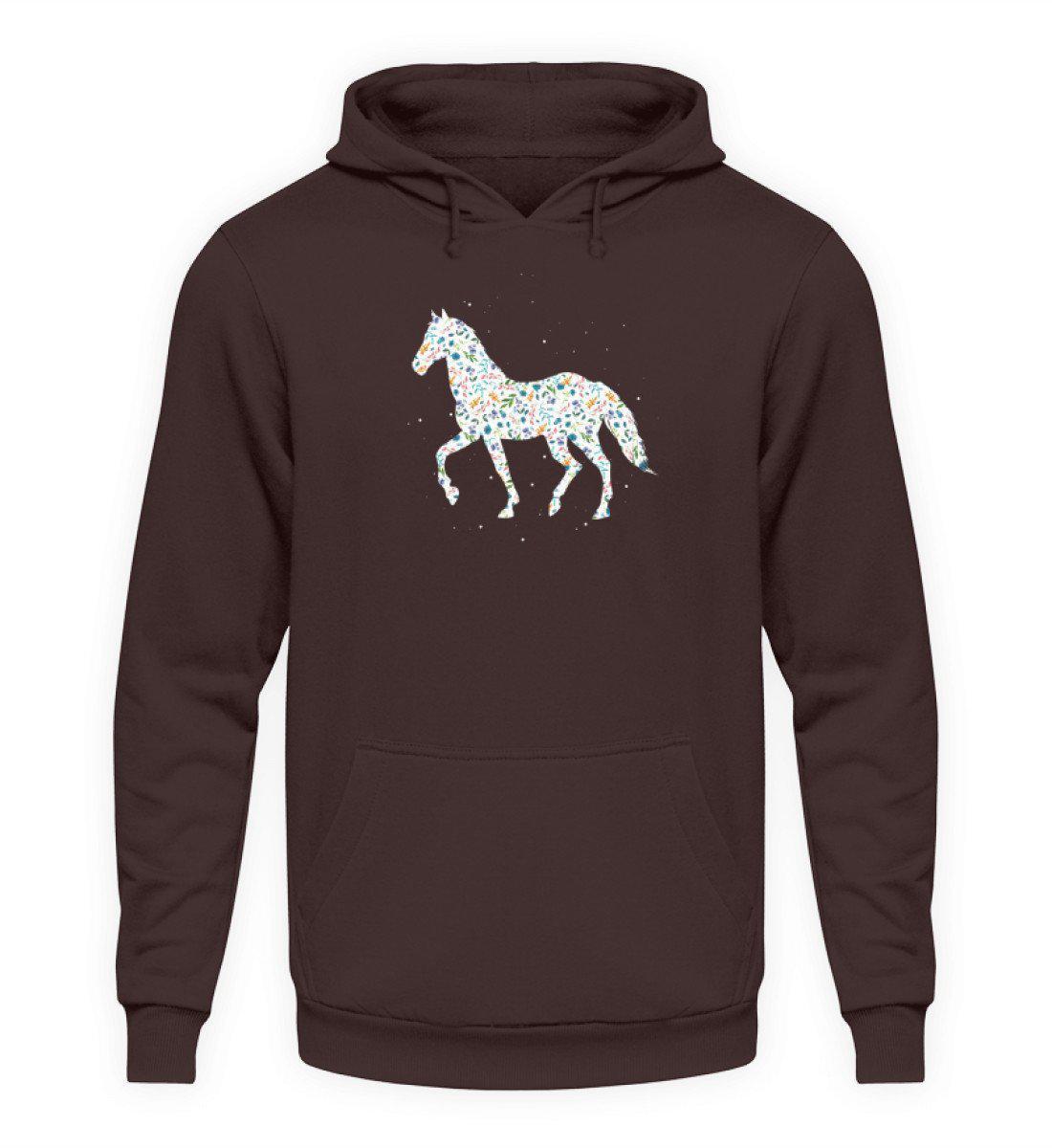 Pferd Blumen · Unisex Kapuzenpullover Hoodie-Unisex Hoodie-Hot Chocolate-S-Agrarstarz