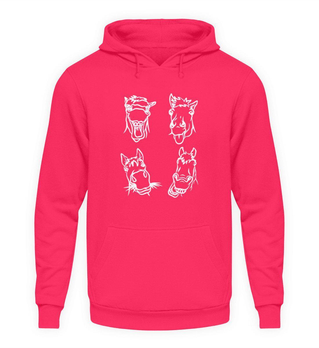 Pferd Gesichter · Unisex Kapuzenpullover Hoodie-Unisex Hoodie-Hot Pink-S-Agrarstarz