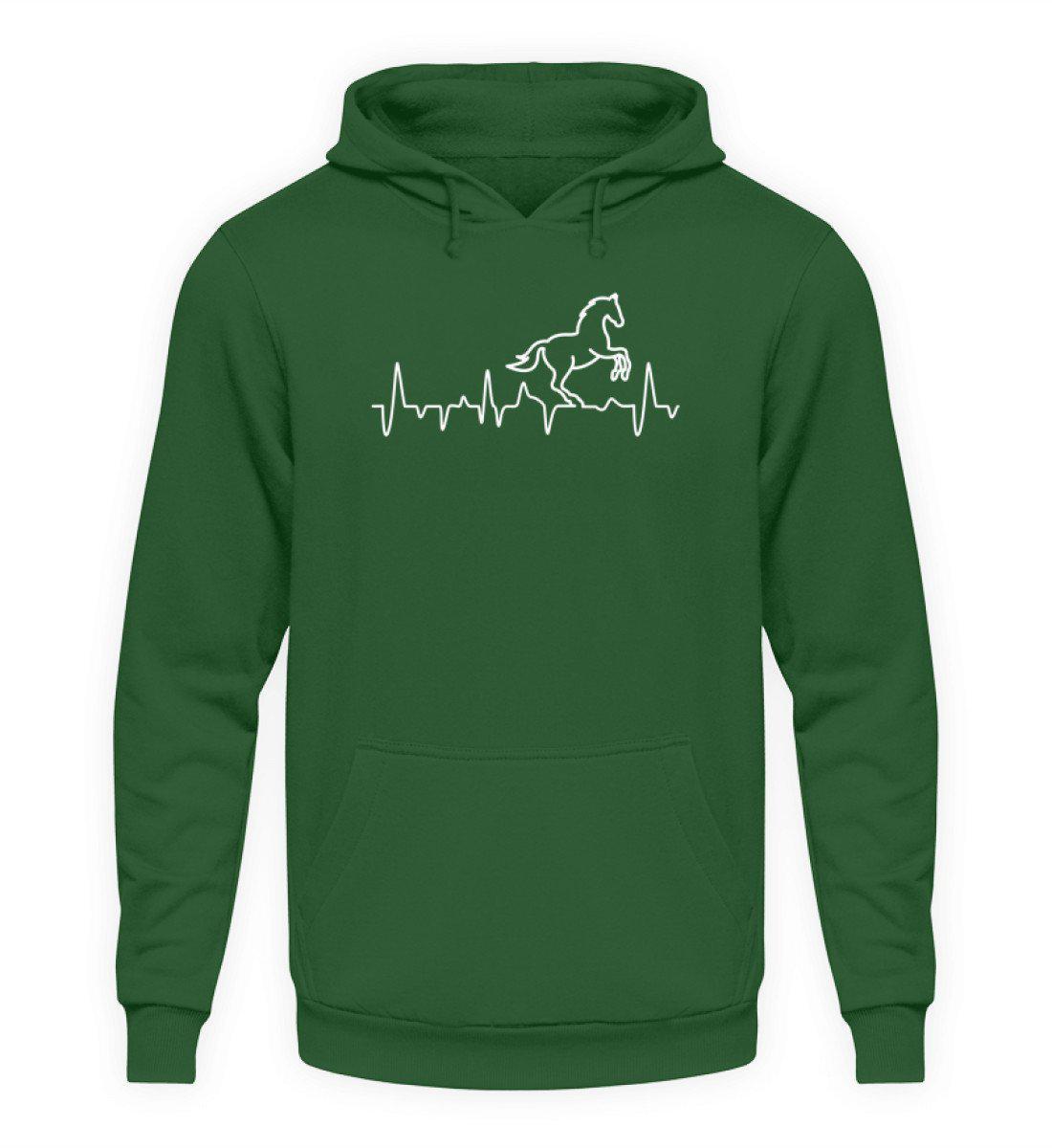 Pferd Heartbeat · Unisex Kapuzenpullover Hoodie-Unisex Hoodie-Bottle Green-S-Agrarstarz
