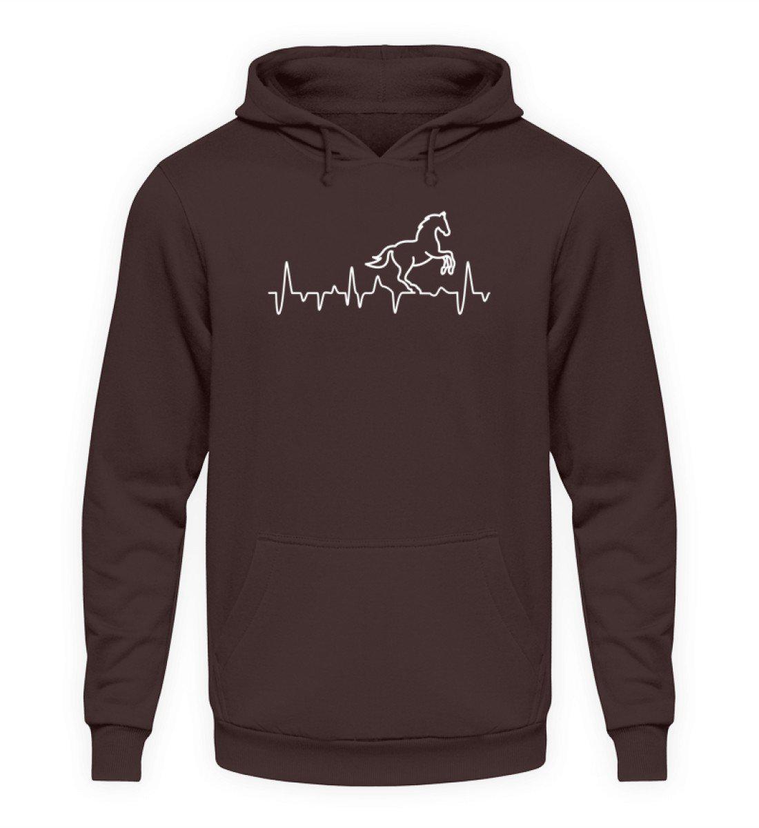 Pferd Heartbeat · Unisex Kapuzenpullover Hoodie-Unisex Hoodie-Hot Chocolate-S-Agrarstarz