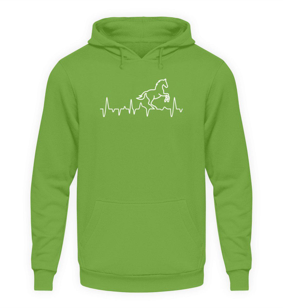 Pferd Heartbeat · Unisex Kapuzenpullover Hoodie-Unisex Hoodie-LimeGreen-S-Agrarstarz