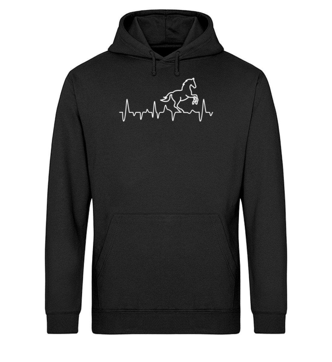 Pferd Heartbeat · Unisex Organic Hoodie-Drummer Hoodie ST/ST-Black-XS-Agrarstarz