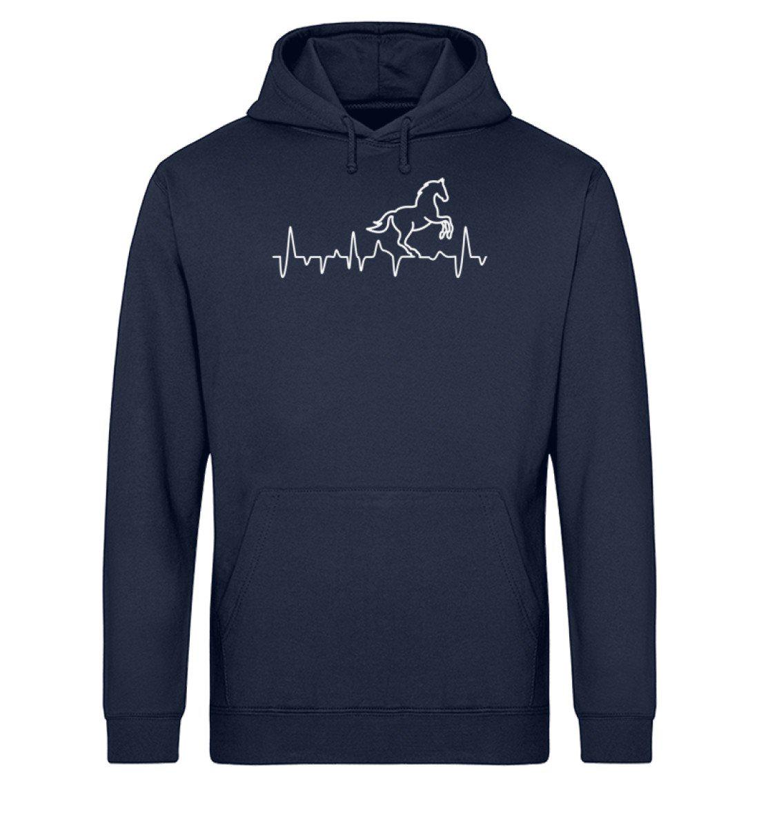 Pferd Heartbeat · Unisex Organic Hoodie-Drummer Hoodie ST/ST-French Navy-XS-Agrarstarz