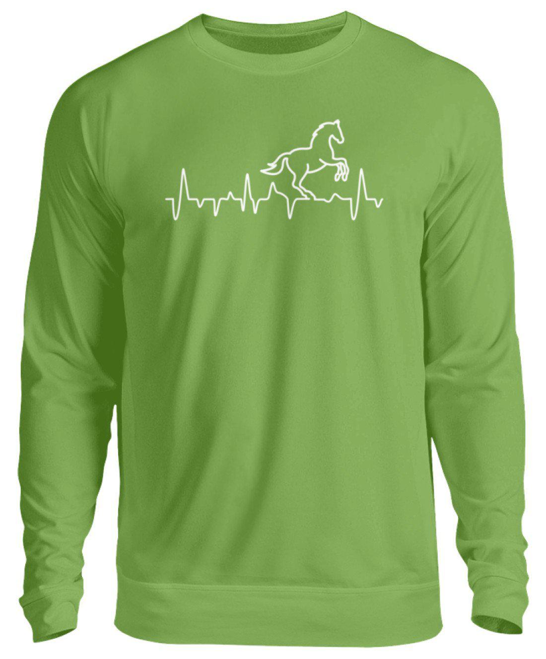 Pferd Heartbeat · Unisex Sweatshirt Pullover-Unisex Sweatshirt-LimeGreen-S-Agrarstarz