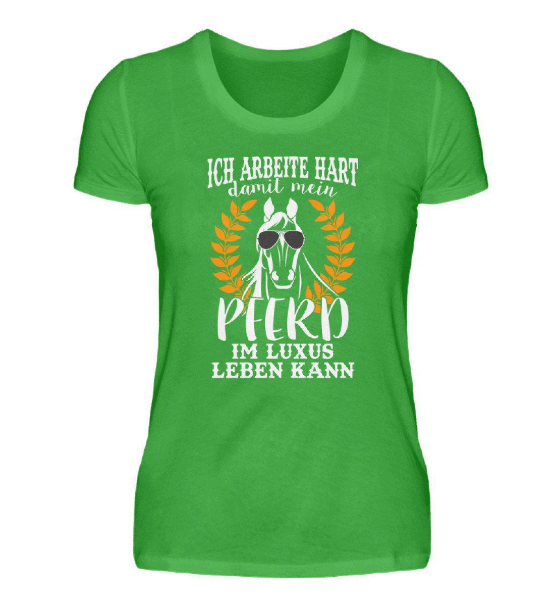 Pferd Luxus · Damen T-Shirt-Damen Basic T-Shirt-Green Apple-S-Agrarstarz