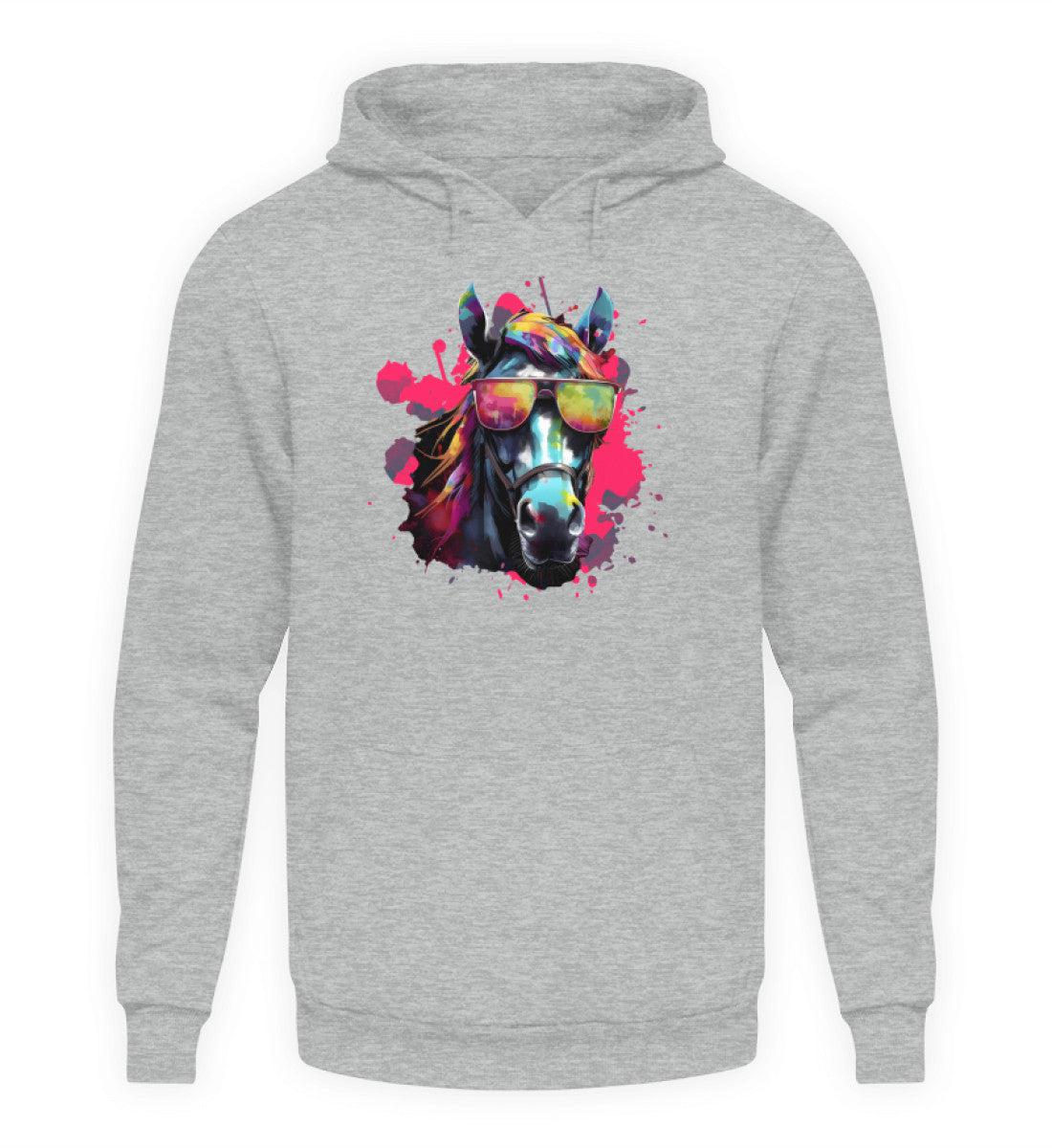 Pferd Sonnenbrille · Unisex Kapuzenpullover Hoodie-Unisex Hoodie-Heather Sport Grey-XS-Agrarstarz