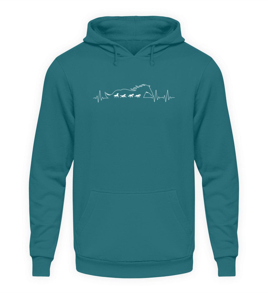 Pferde Heartbeat · Unisex Kapuzenpullover Hoodie-Unisex Hoodie-Airforce Blue-S-Agrarstarz