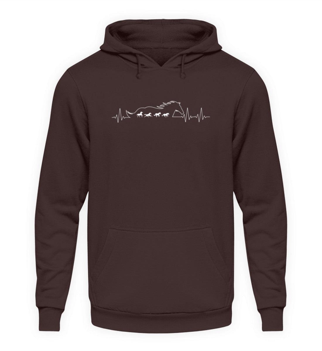 Pferde Heartbeat · Unisex Kapuzenpullover Hoodie-Unisex Hoodie-Hot Chocolate-S-Agrarstarz