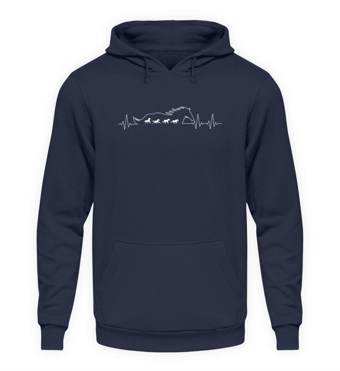 Pferde Heartbeat · Unisex Kapuzenpullover Hoodie-Unisex Hoodie-Oxford Navy-S-Agrarstarz