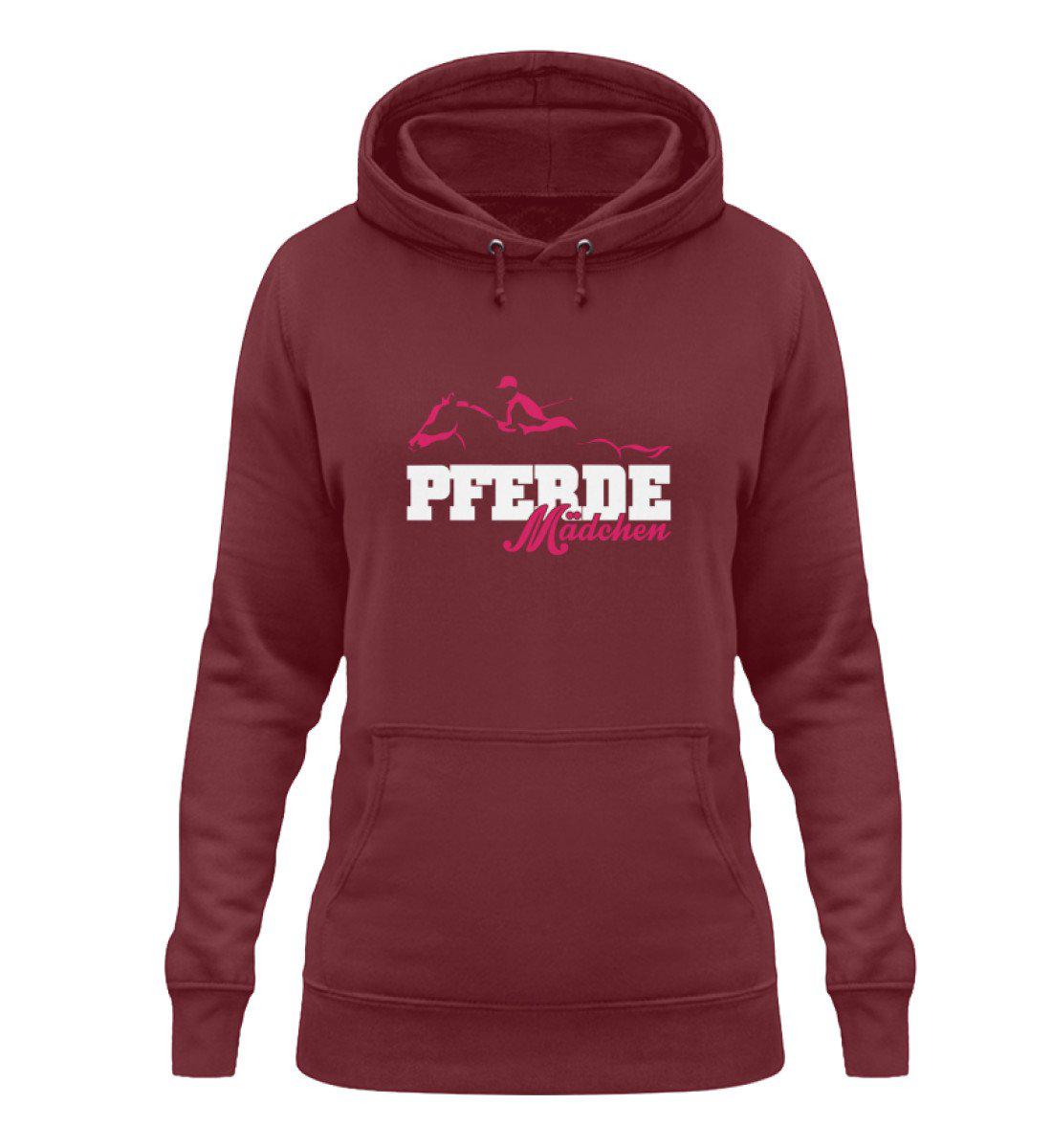 Pferde Mädchen · Damen Hoodie-Damen Hoodie-Burgundy-XS-Agrarstarz