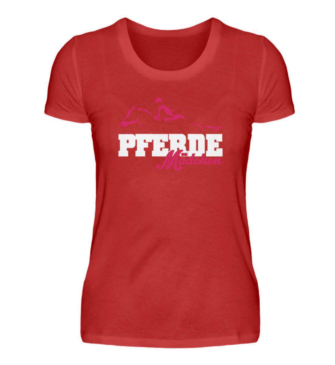 Pferde Mädchen · Damen T-Shirt-Damen Basic T-Shirt-Red-S-Agrarstarz