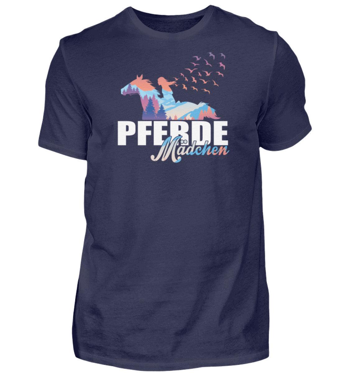 Pferde Mädchen · Herren T-Shirt-Herren Basic T-Shirt-Navy-S-Agrarstarz