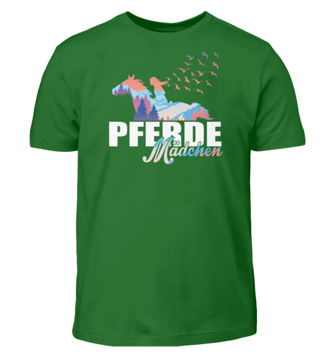 Pferde Mädchen · Kinder T-Shirt-Kinder T-Shirt-Kelly Green-12/14 (152/164)-Agrarstarz