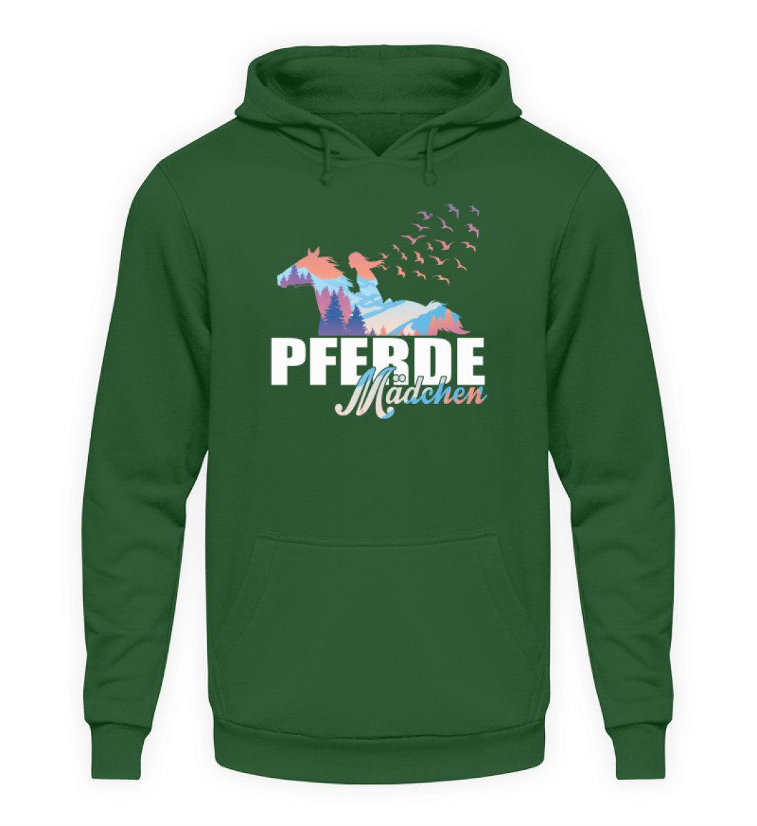 Pferde Mädchen · Unisex Kapuzenpullover Hoodie-Unisex Hoodie-Bottle Green-S-Agrarstarz