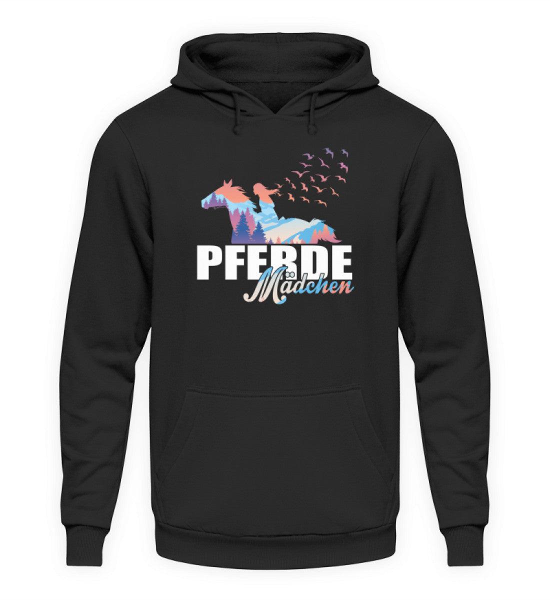 Pferde Mädchen · Unisex Kapuzenpullover Hoodie-Unisex Hoodie-Deep Black-S-Agrarstarz