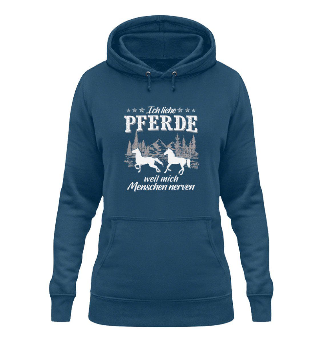 Pferde Menschen nerven · Damen Hoodie-Damen Hoodie-Airforce Blue-XS-Agrarstarz
