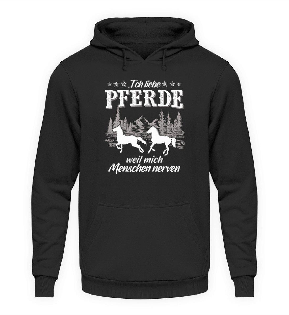 Pferde Menschen nerven · Unisex Kapuzenpullover Hoodie-Unisex Hoodie-Jet Black-S-Agrarstarz