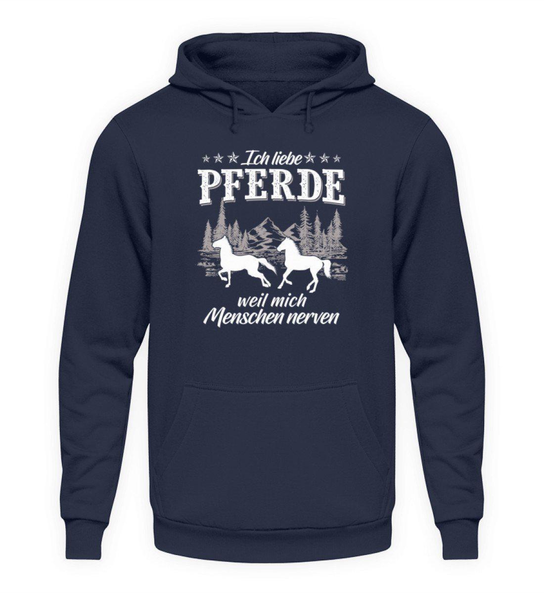Pferde Menschen nerven · Unisex Kapuzenpullover Hoodie-Unisex Hoodie-Oxford Navy-S-Agrarstarz