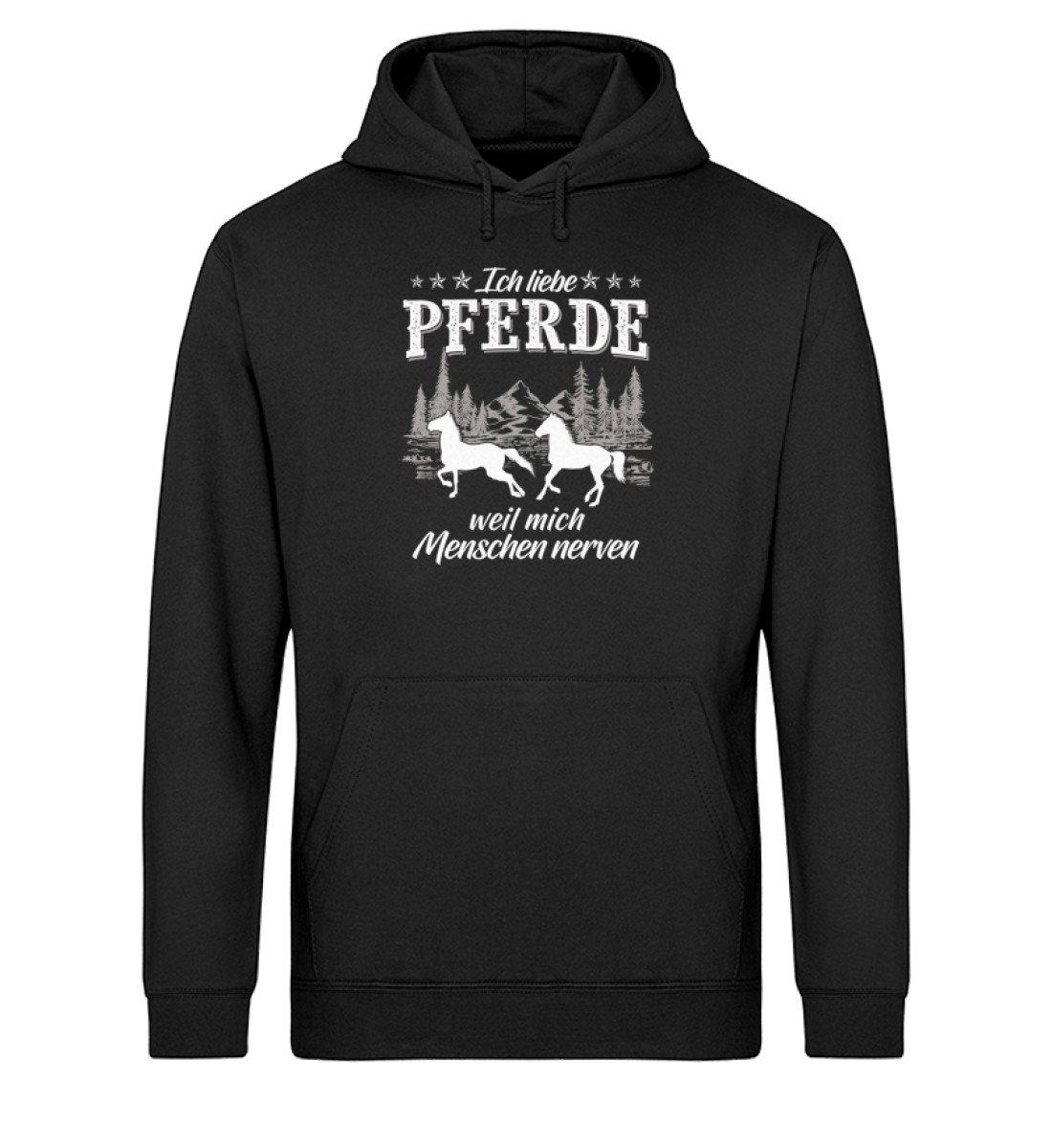 Pferde Menschen nerven · Unisex Organic Hoodie-Drummer Hoodie ST/ST-Black-XS-Agrarstarz