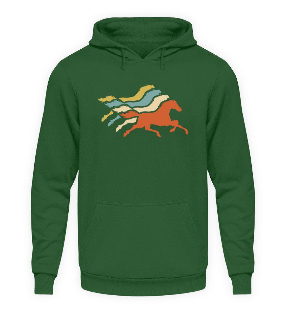 Pferde Retro · Unisex Kapuzenpullover Hoodie-Unisex Hoodie-Bottle Green-S-Agrarstarz