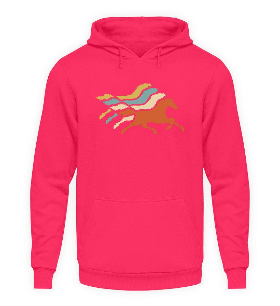 Pferde Retro · Unisex Kapuzenpullover Hoodie-Unisex Hoodie-Hot Pink-S-Agrarstarz