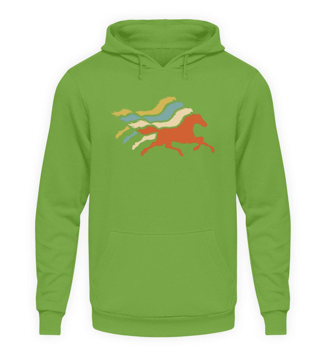 Pferde Retro · Unisex Kapuzenpullover Hoodie-Unisex Hoodie-LimeGreen-S-Agrarstarz