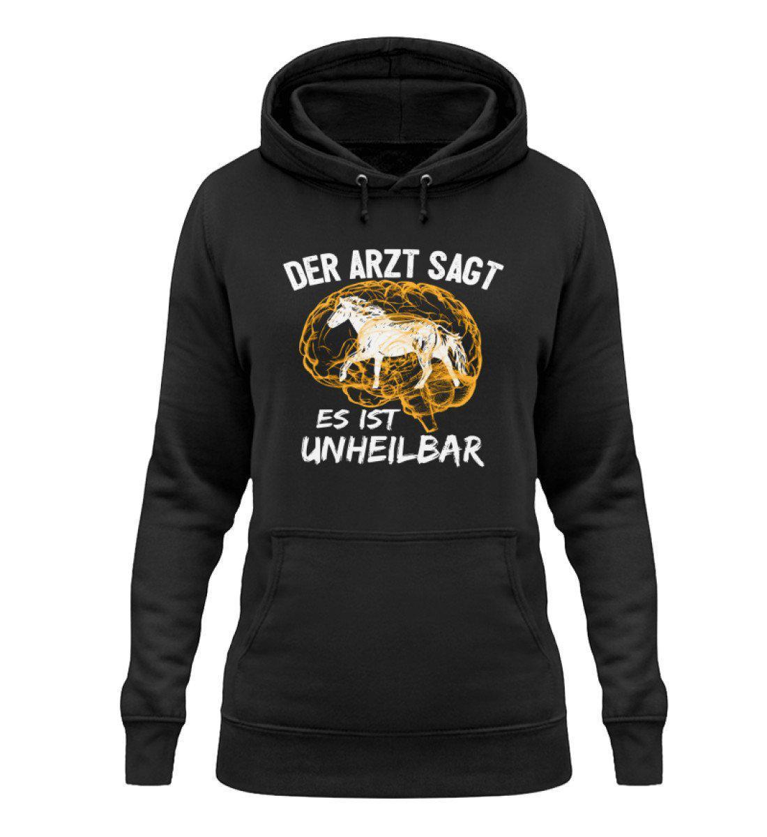 Pferde unheilbar · Damen Hoodie-Damen Hoodie-Jet Black-XS-Agrarstarz