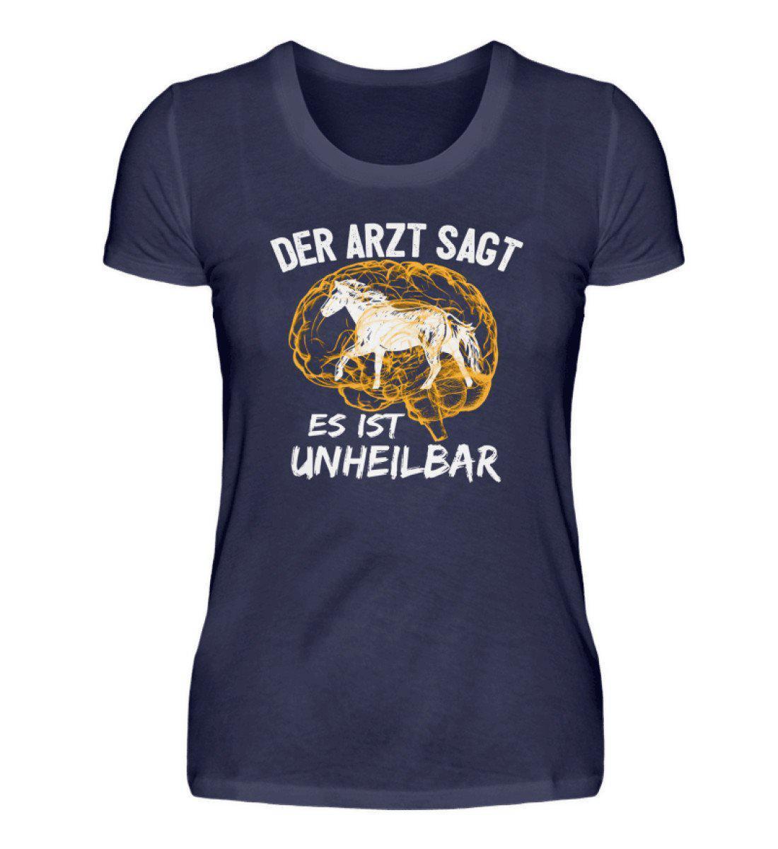 Pferde unheilbar · Damen T-Shirt-Damen Basic T-Shirt-Navy-S-Agrarstarz