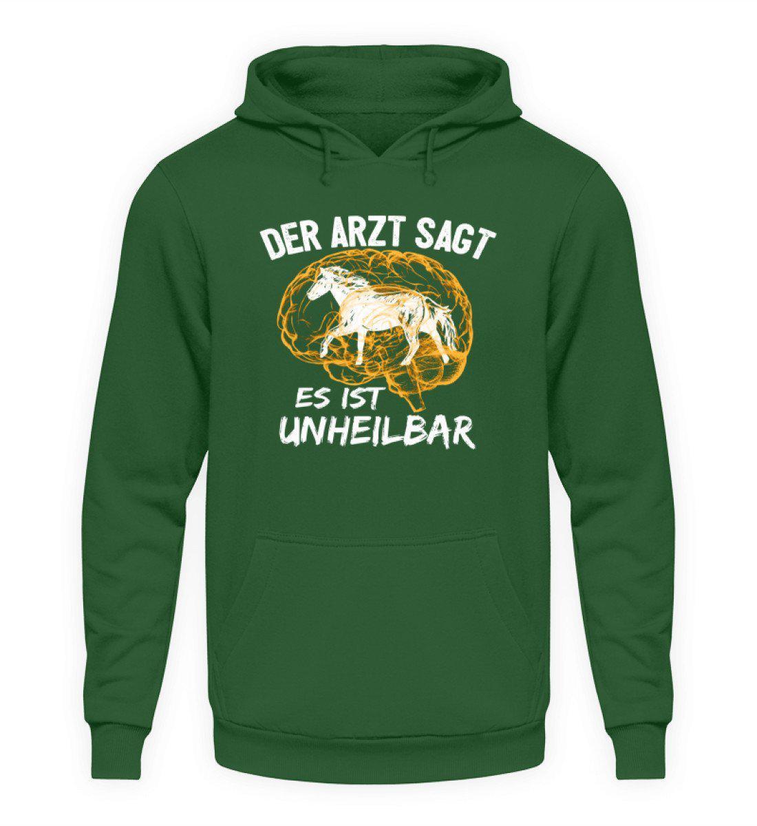 Pferde unheilbar · Unisex Kapuzenpullover Hoodie-Unisex Hoodie-Bottle Green-S-Agrarstarz