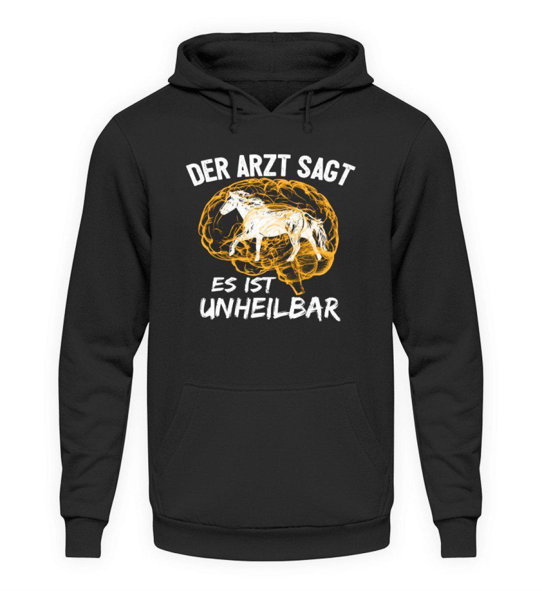 Pferde unheilbar · Unisex Kapuzenpullover Hoodie-Unisex Hoodie-Jet Black-S-Agrarstarz