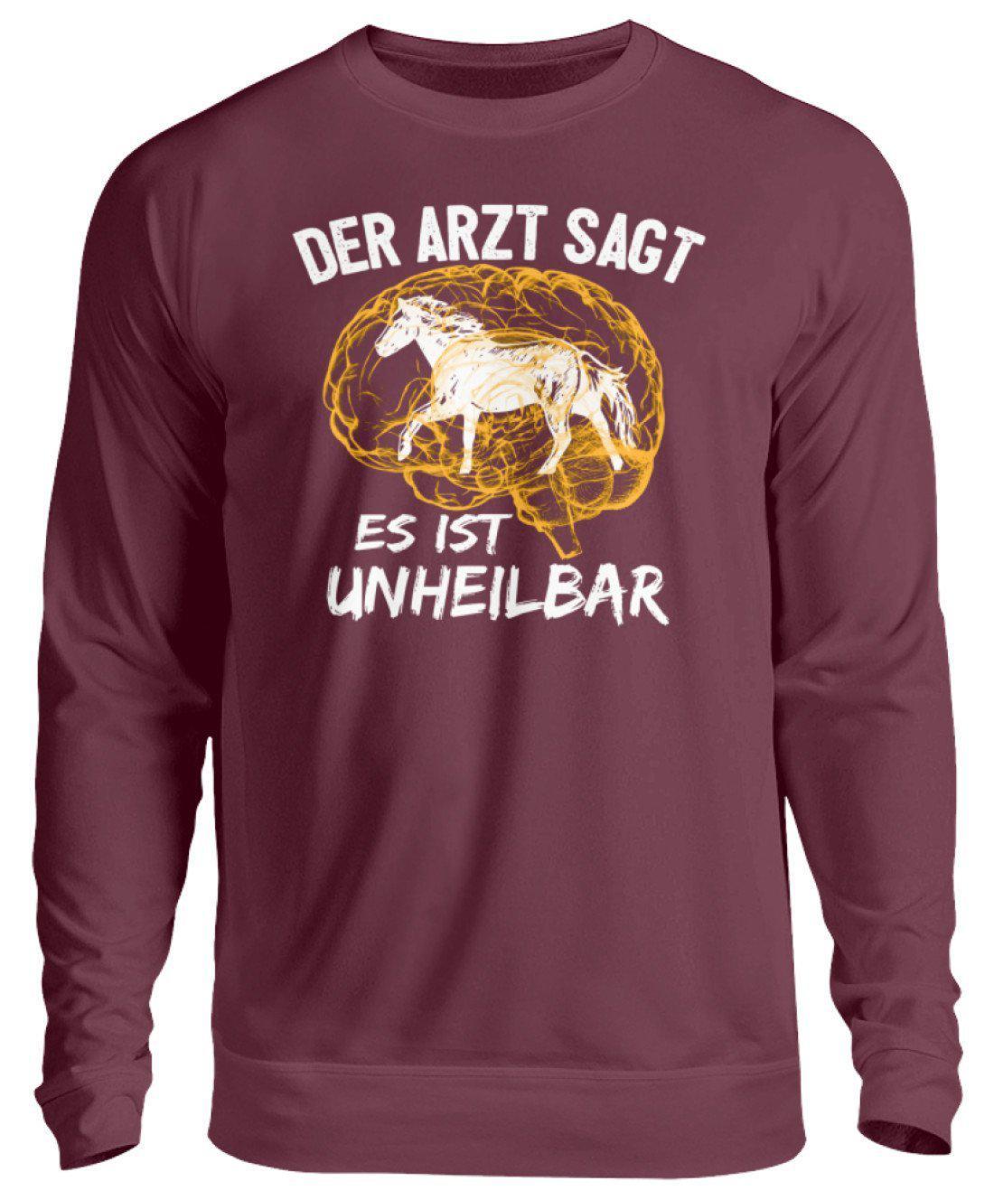 Pferde unheilbar · Unisex Sweatshirt Pullover-Unisex Sweatshirt-Burgundy-S-Agrarstarz