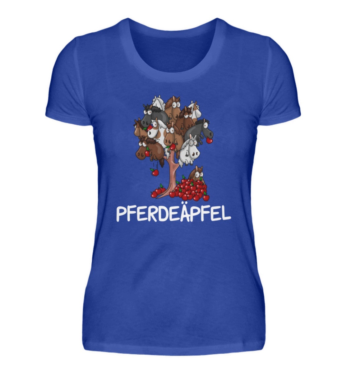 Pferdeäpfel · Damen T-Shirt-Damen Basic T-Shirt-Neon Blue-S-Agrarstarz