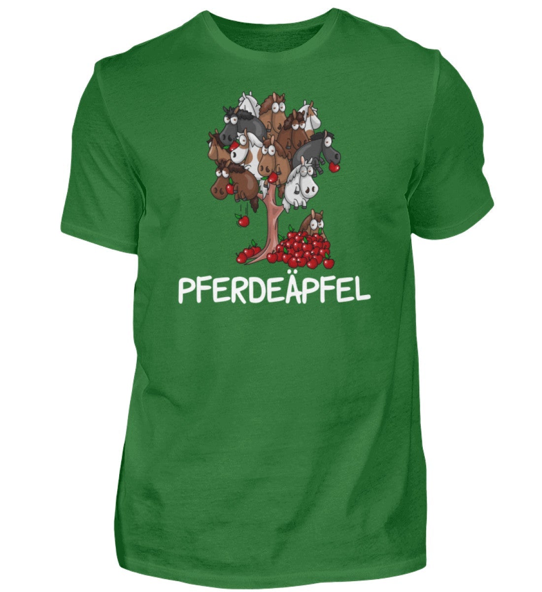 Pferdeäpfel · Herren T-Shirt-Herren Basic T-Shirt-Kelly Green-S-Agrarstarz