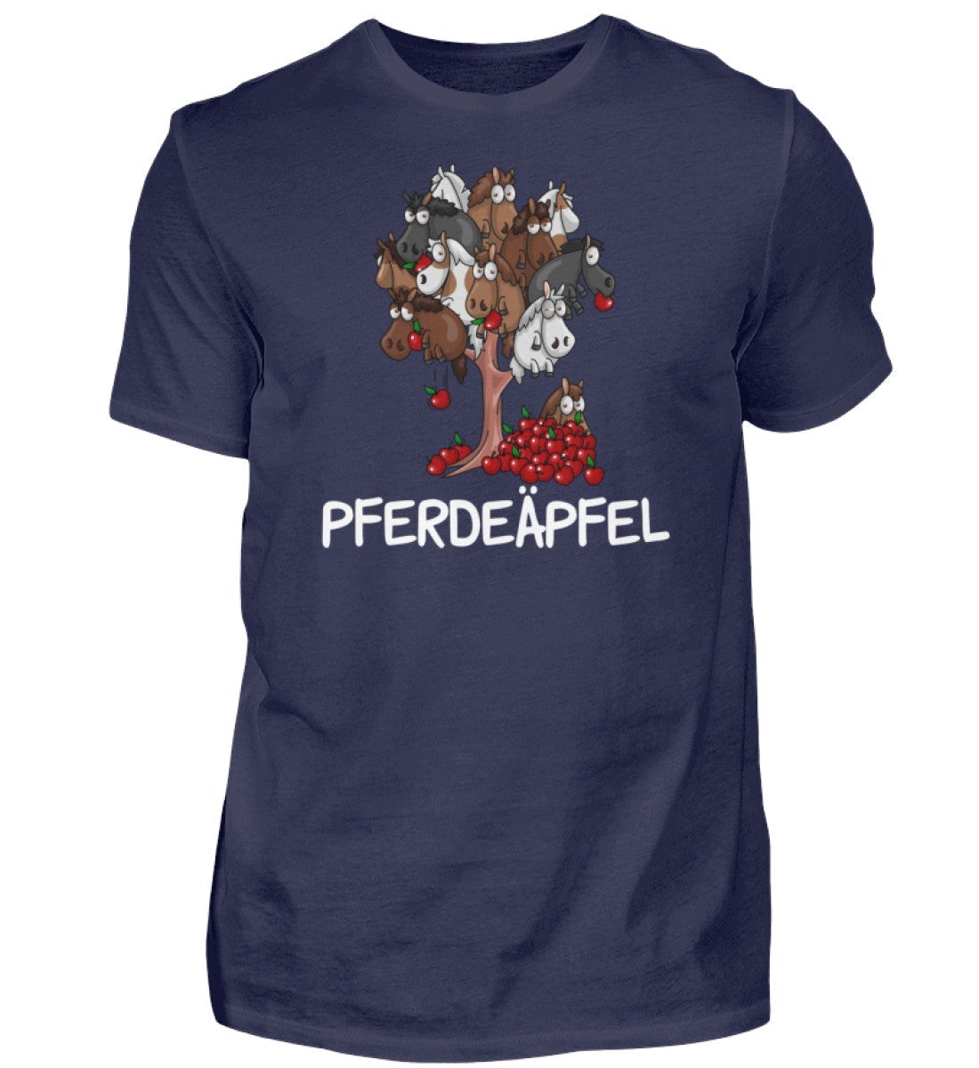Pferdeäpfel · Herren T-Shirt-Herren Basic T-Shirt-Navy-S-Agrarstarz