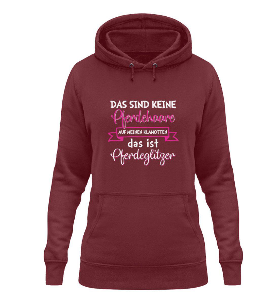 Pferdeglitzer Haare · Damen Hoodie-Damen Hoodie-Burgundy-XS-Agrarstarz