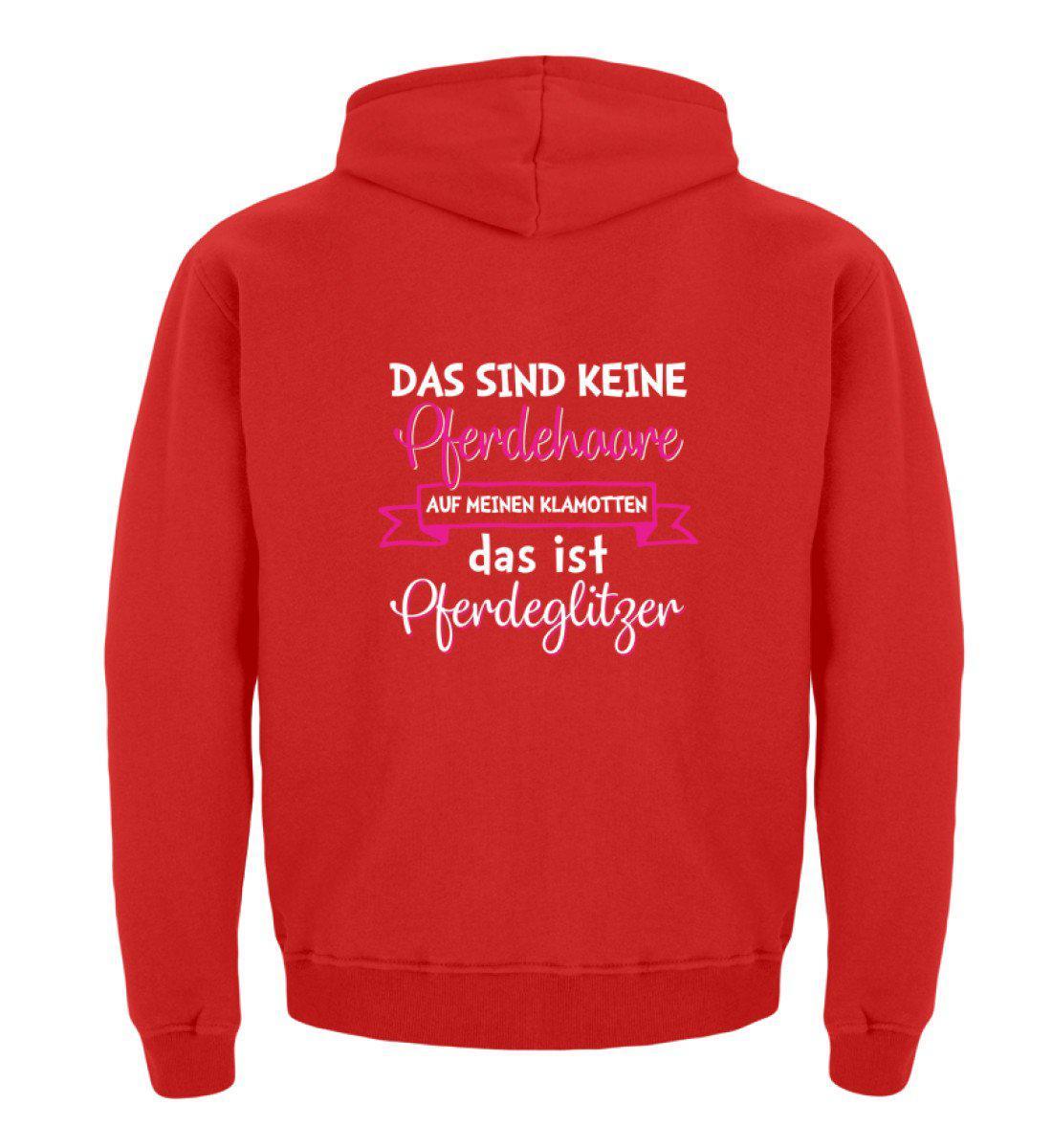 Pferdeglitzer Haare · Kinder Kapuzenpullover Hoodie-Kinder Hoodie-Fire Red-12/14 (152/164)-Agrarstarz