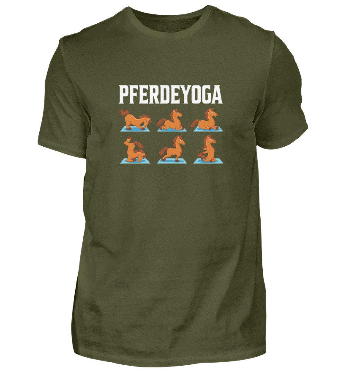 Pferdeyoga · Herren T-Shirt-Herren Basic T-Shirt-Urban Khaki-S-Agrarstarz