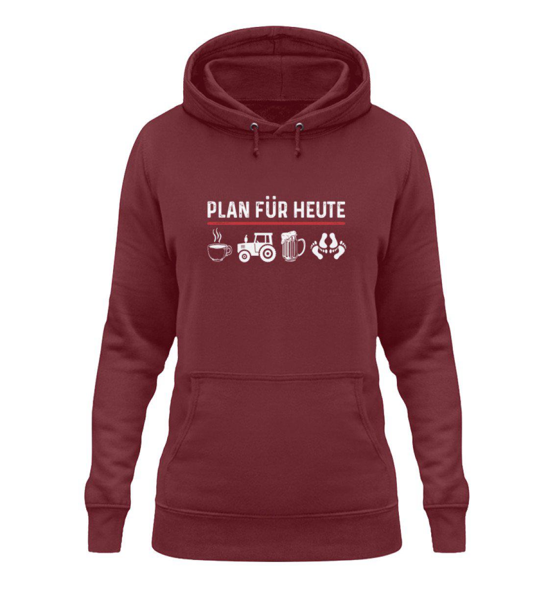 Plan für Heute 2 · Damen Hoodie-Damen Hoodie-Burgundy-XS-Agrarstarz