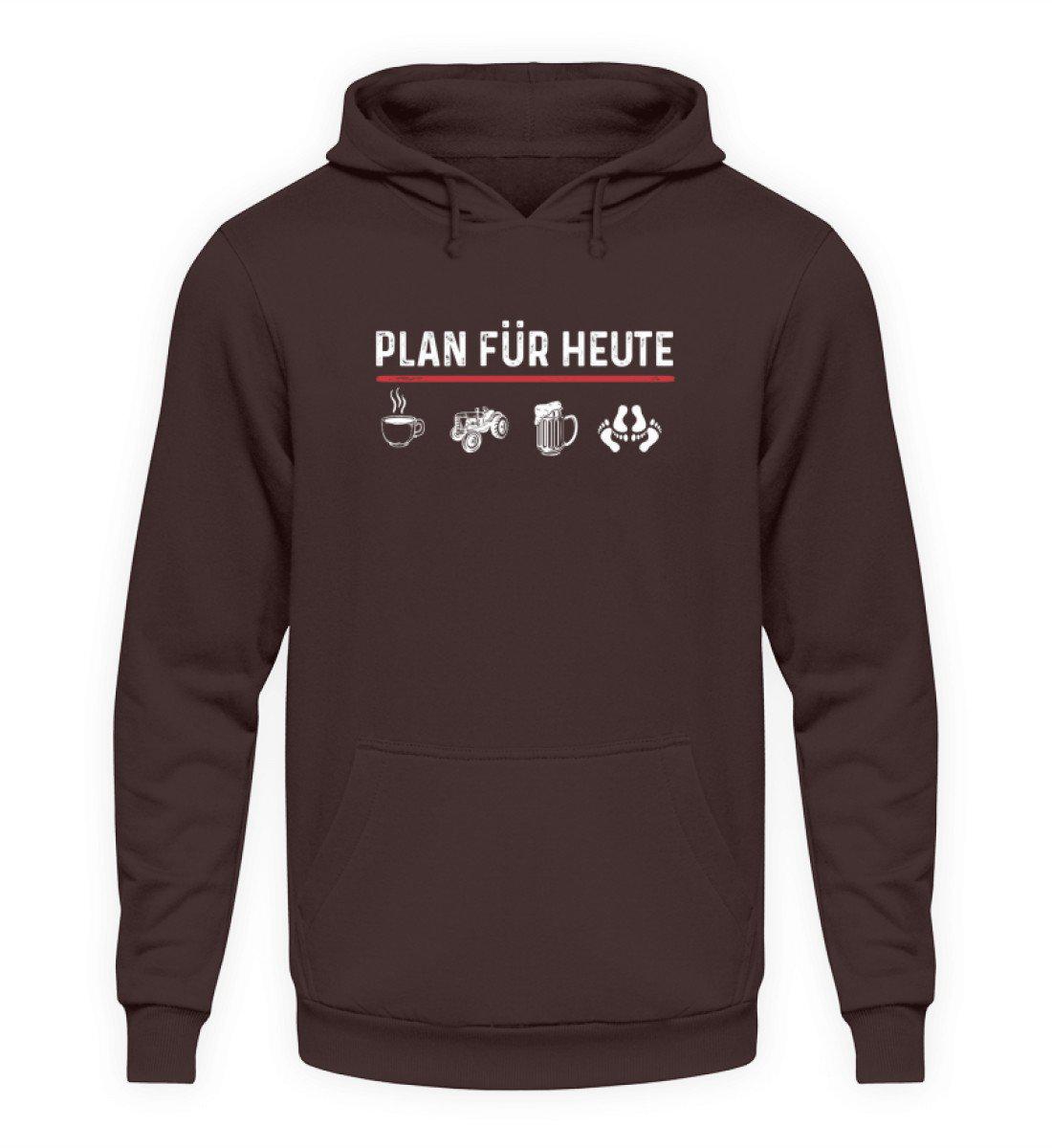 Plan für heute Traktor · Unisex Kapuzenpullover Hoodie-Unisex Hoodie-Hot Chocolate-S-Agrarstarz