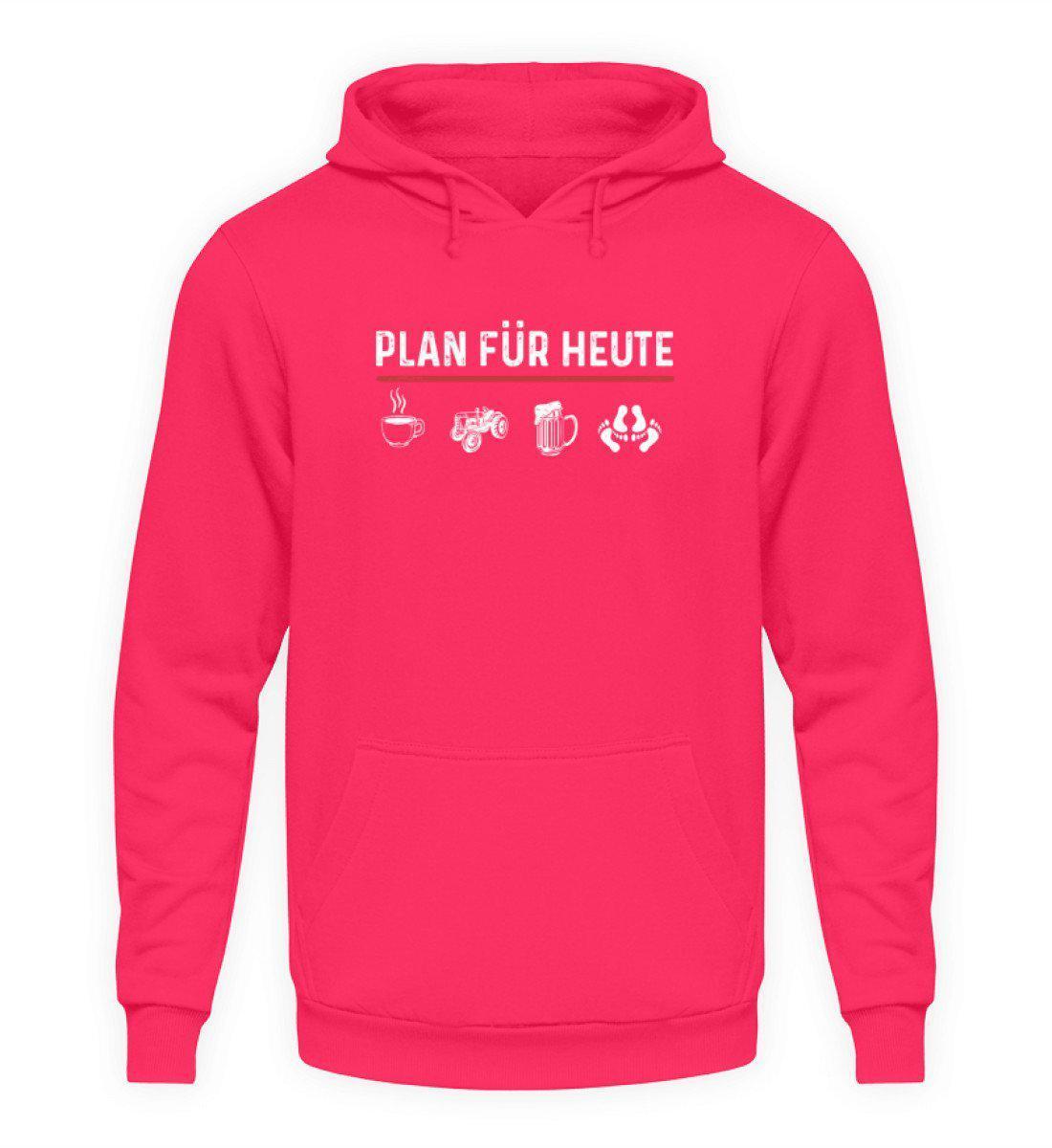 Plan für heute Traktor · Unisex Kapuzenpullover Hoodie-Unisex Hoodie-Hot Pink-S-Agrarstarz
