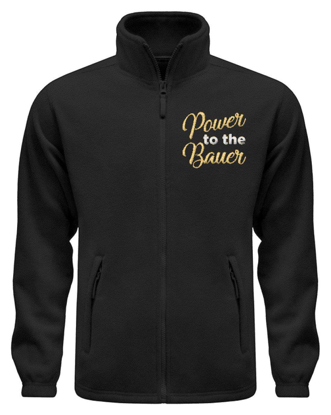Power to the Bauer · Fleece Jacke mit Stick-Fleece Jacke mit Stick-Black-S-Agrarstarz